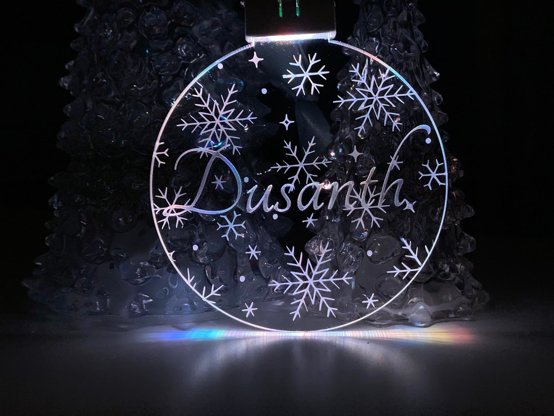 Personalized LED Ornaments Christmas, Personalized Gift, Christmas