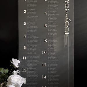 Hochzeits-Sitzplan - Acrylhochzeits-Sitzplan mit 3D Acryl | Benutzerdefinierte Hochzeit Zeichen | Hochzeitsschild - Sitzplatzschild für die Zeremonie