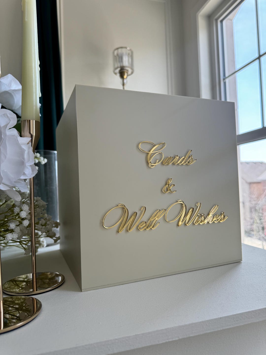 Glossy White Acrylic Wedding Envelope Box / Event Envelope Box /money ...