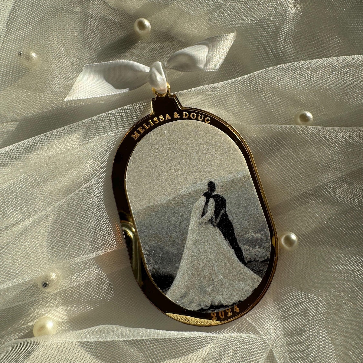 Photo Ornament | First Christmas Married Ornament | Personalized, Christmas, Gift, Married, Couple, Engagement, Christmas Tree - Etsy