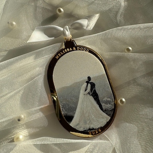 First Christmas Married Ornament – Custom Photo Wedding Ornament – Personalized Gift - Keepsake – Newlywed Christmas 2024