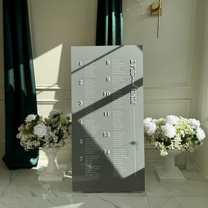 Hochzeits-Sitzplan - Acrylhochzeits-Sitzplan mit 3D Acryl | Benutzerdefinierte Hochzeit Zeichen | Hochzeitsschild - Sitzplatzschild für die Zeremonie