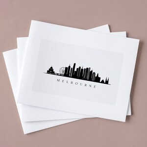 Melbourne Skyline Print. Melbourne Black silhouette. Digital Print. Printable wall art. Town Landscape. Melbourne Vector. jpg, png, eps, svg image 5