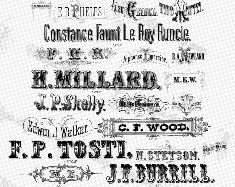 PNG DECORATED NAMES #3 Set of 149 Files in Png Format With Transparent ...
