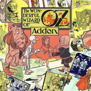 The Wonderful Wizard of Oz Add-on - set van 63 vellen kaarten met oude illustraties uit vintage boekfoto's 8,5 x 11 digitaal papier sprookje