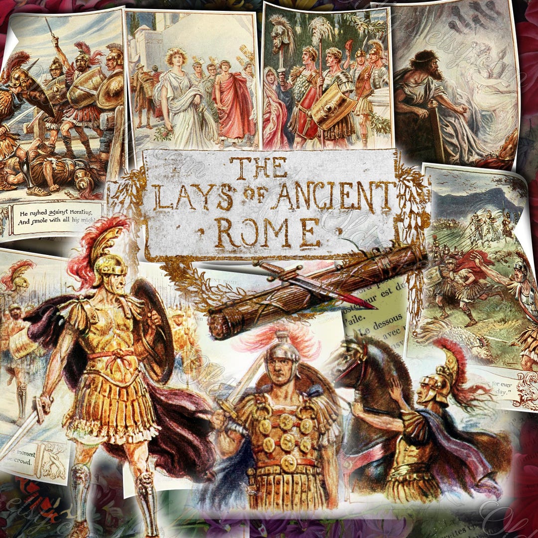 The Lays of Ancient Rome Set of 33 Old Illustrations From Vintage Book ...