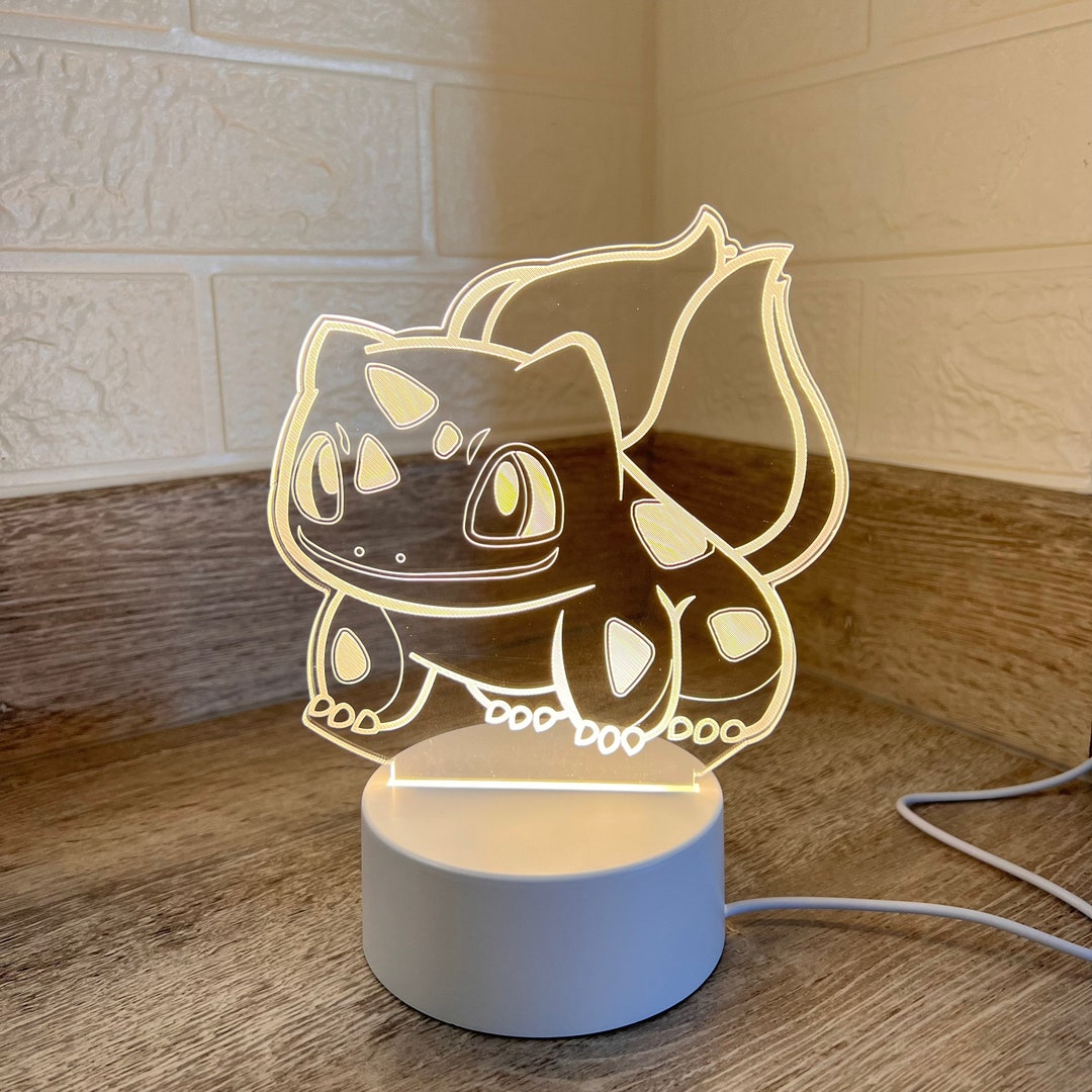 Personalised Pokemon Bulbasaur Night Light birthday Gift Etsy