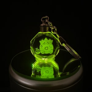 30 MM Togepi Crystal Sleutelhanger Logo Sleutelhanger Kleur Led Licht Pokemon Geschenken