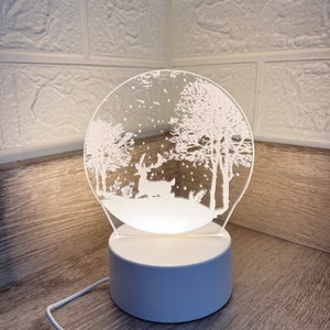 Weihnachten Rentier Nachtlicht | Frohes Weihnachtsgeschenk warm weiß Geburtstagsgeschenk