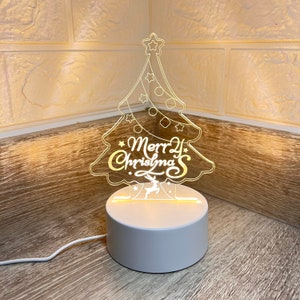 Weihnachtsbaum Nachtlicht | Merry Xmas Gift Warm White LED Geburtstagsgeschenk