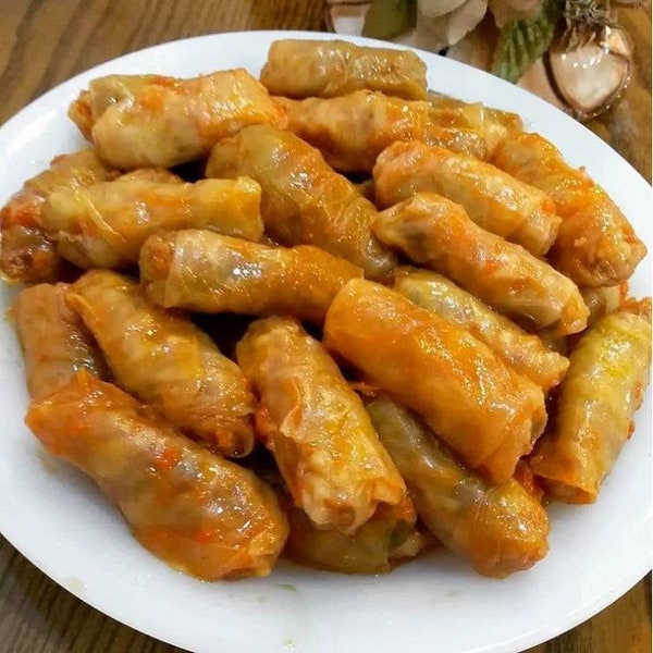Home Made Cabbage Leaves  Rolls/ Beyaz Lahana Sarma-2 Lbs