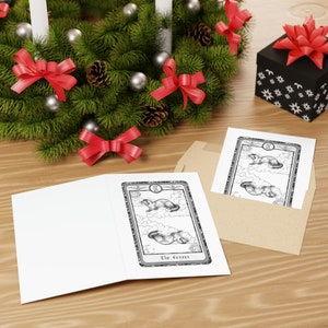 Le Tarot du Ferret - cartes de vœux | Cadeau animaux lettres invitations cartes postales remerciement anniversaire écriture stationnaire furets mustélidés uniques