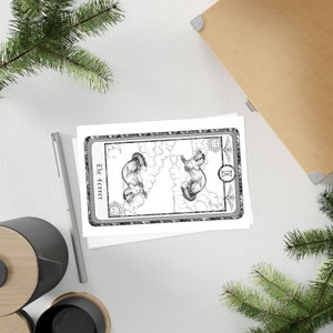 Le Tarot du Ferret - Cartes postales (paquet de 10) | Furets Ferret Lovers Cartes postales Cadeau stationnaire unique Witchy Mustelids Pet Parent Loutres mystiques