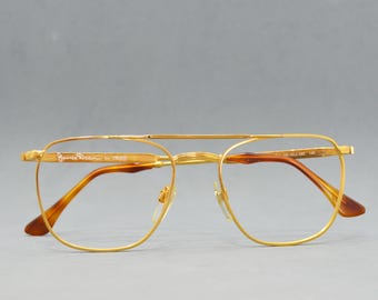 Occhiali da vista vintage JAMES DEAN Texas, Indo Spagna, pronti per la prescrizione, NOS mai indossati, design ottico classico americano, dorati, unisex uomo donna