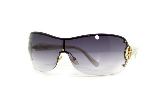 Vintage Sunglasses Giorgio ARMANI Golden Ivory Ac… - image 1