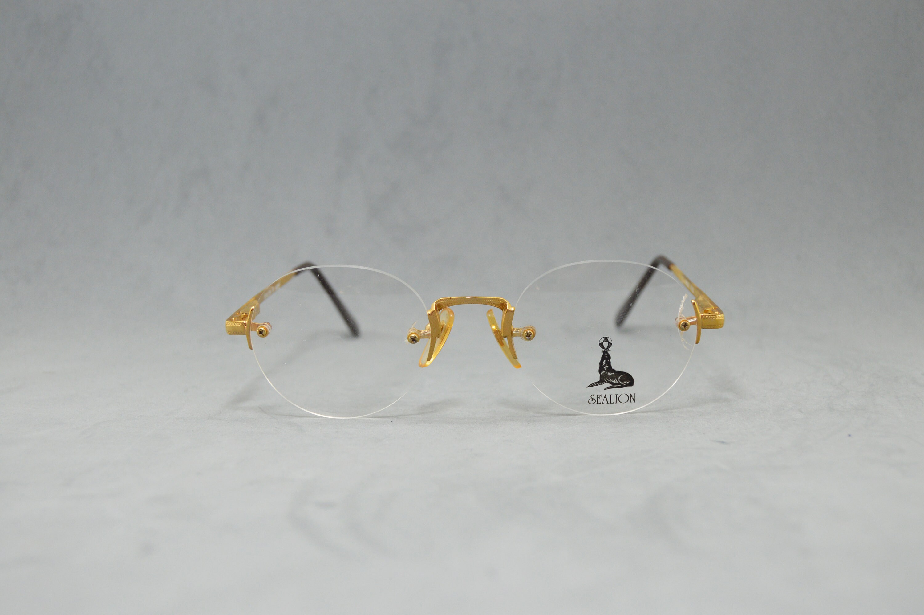 Vintage Rimless Eyeglasses Sealion Arcel NOS Unworn Classic Round ...