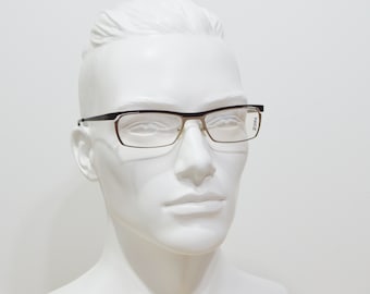 Óculos de grau vintage ZEN 224, quadrado, oval, retangular, sem uso, com prescrição médica, prata e preto, unissex, feminino e masculino, óculos claros