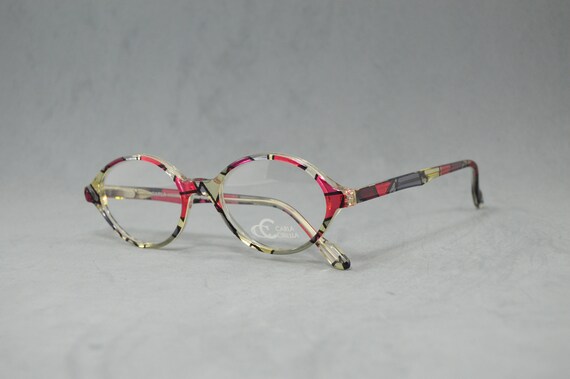 Vintage acetate eyeglasses Carla Cirella Multicol… - image 3
