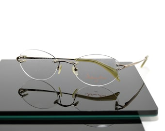 EyeGlasses Vintage F MONTESINOS rx Rimless NOS specs Unworn Classic oval eyewear medium size Elegant Woman Top Quality Golden abailable rx