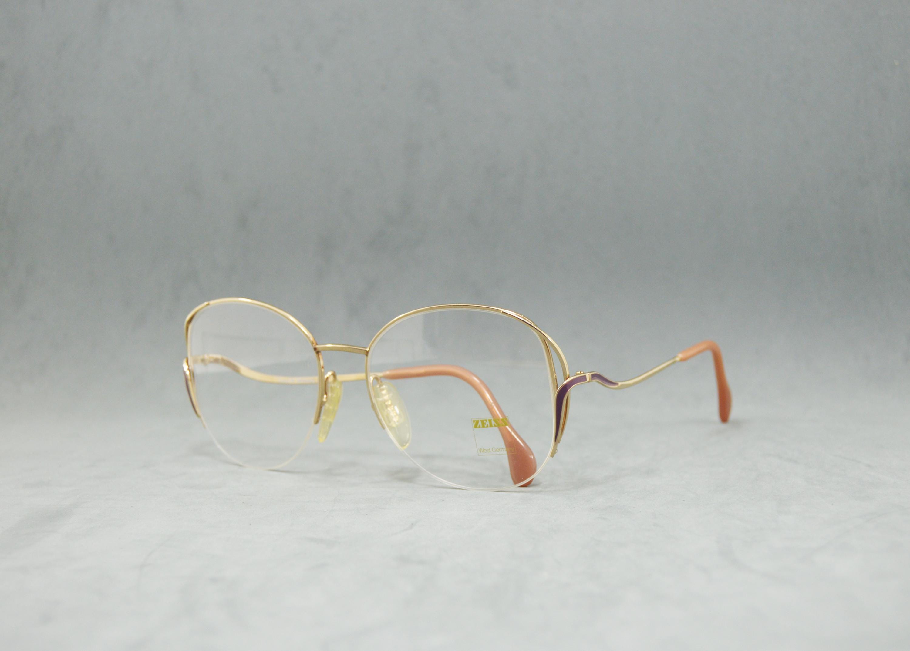 ZEISS ヴィンテージ メタル ハーフリムレス 眼鏡 ドイツ 80年代-90年代 