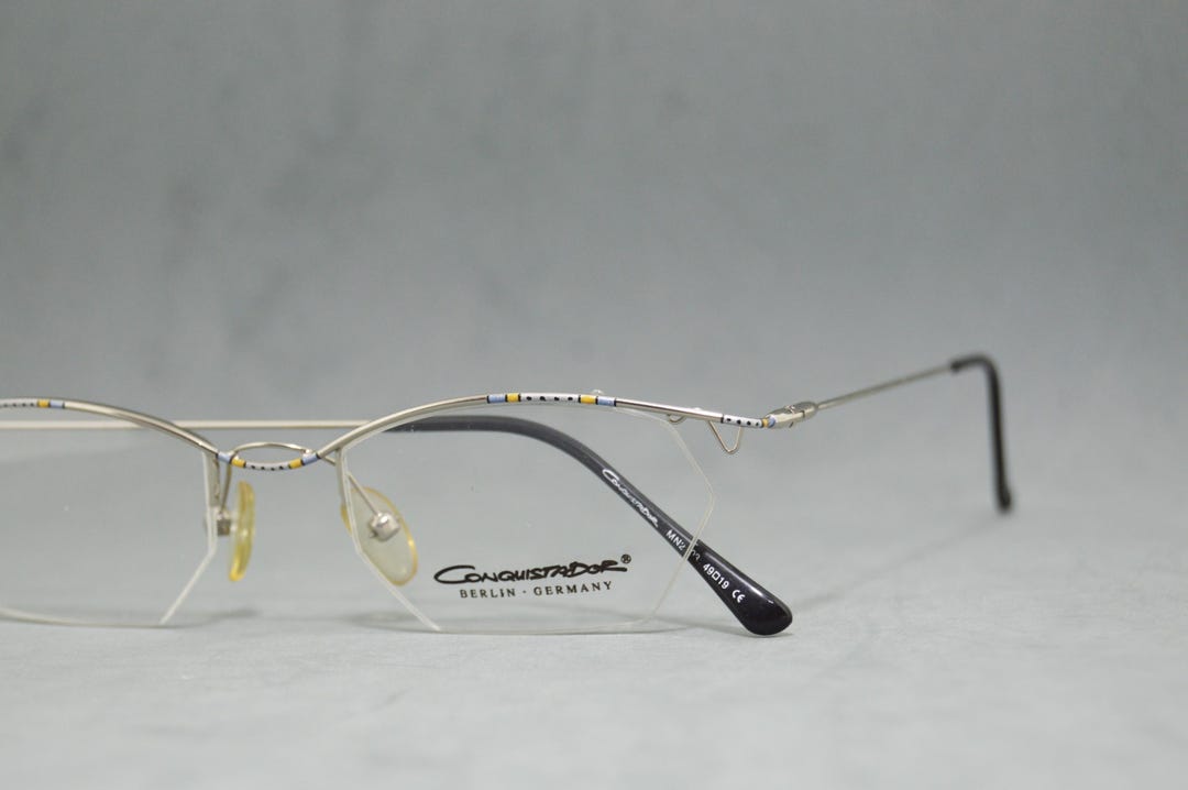 Top Vintage Eyeglasses Half Rimless 90s CONQUISTADOR MN2 BERLIN NOS ...