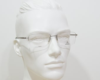 ヴィンテージ セミリムレス 眼鏡 100%トップ 純チタン NOS 未使用