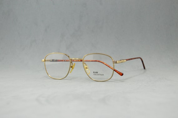 Lunettes de vue vintage ALAN COLLECTION Italia des annees 90 Rx Eyewear NOS Unworn classique monture unisexe carree elegante hipster homme femme en metal a l ancienne Etsy Canada