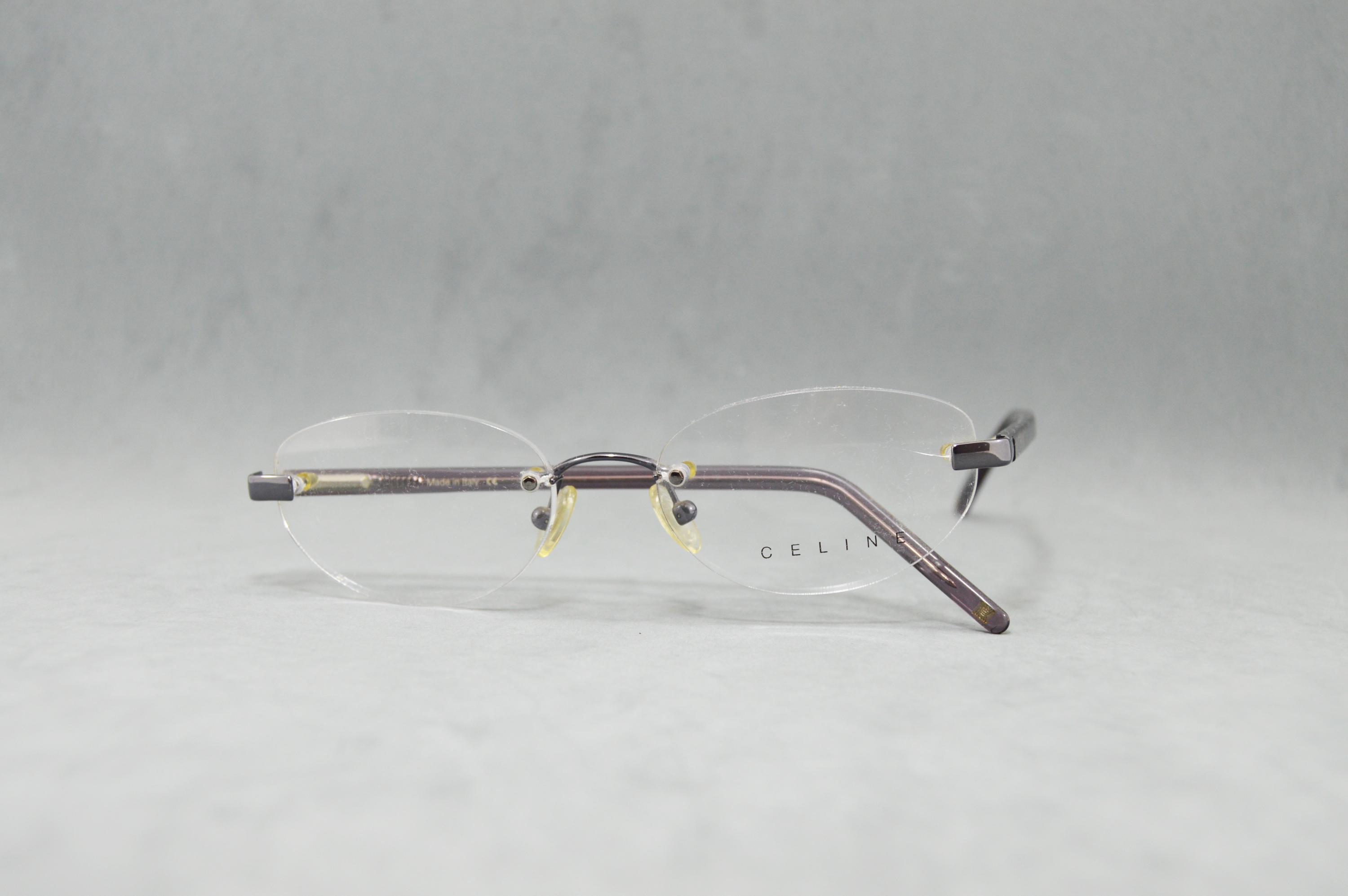Top Eyeglasses Vintage CELINE 1020 Rimless NOS Unworn Italy Oval