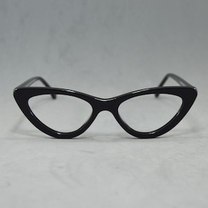 EYEGLASSES  Pure Black Acetate. Top manufacture & quality. Specs Googles Cat-eye woman Small faces fashion