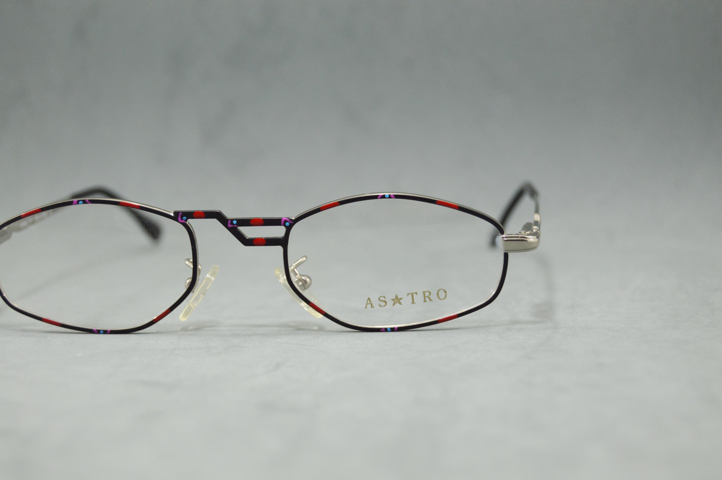 Vintage Metal Eyeglasses ASTRO Line ELITE 5052 Italy Fantasy Narrow ...