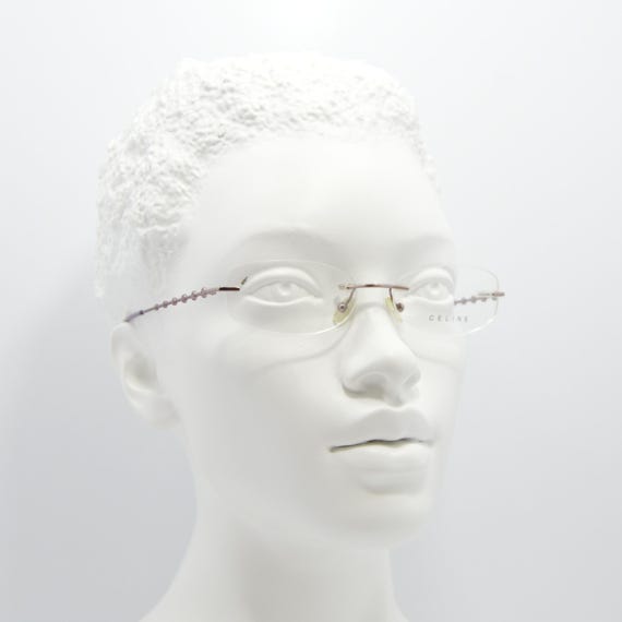 Celine Rimless Gold Wire Eyeglasses Frames (Vintage Minimalist Style) Celine Gold Rimless Eyeglasses Optical Frame 57-19-143 | eBay main image 2