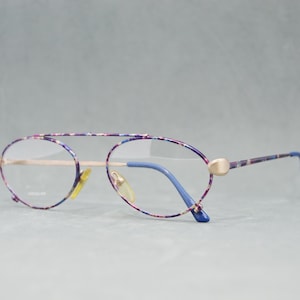 Top Vintage Brille MEITZNER TODI Eyewear Germany NOS Ungetragen. Oval Drop top bar Retro 90er Retro golden bunt Old fashion
