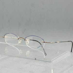 ENJOY E1717 Top vintage sans monture lunettes de vue NOS ovale hexagonal géométrique classique unisexe homme Femme lunettes des années 90 argent bleu marron Carey noir