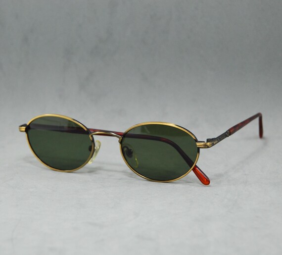 Unique Vintage Olive Green Sunglasses Olive Green Pearl Sunglasses With Vintage Leopard Charms and  main image 2