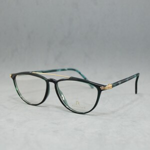 80s 90s Vintage Acetate woman Eyeglasses Rodenstock 7046 PA Germany Rx Eyewear NOS Unworn. Classic Big oval cateye golden marbled grey green