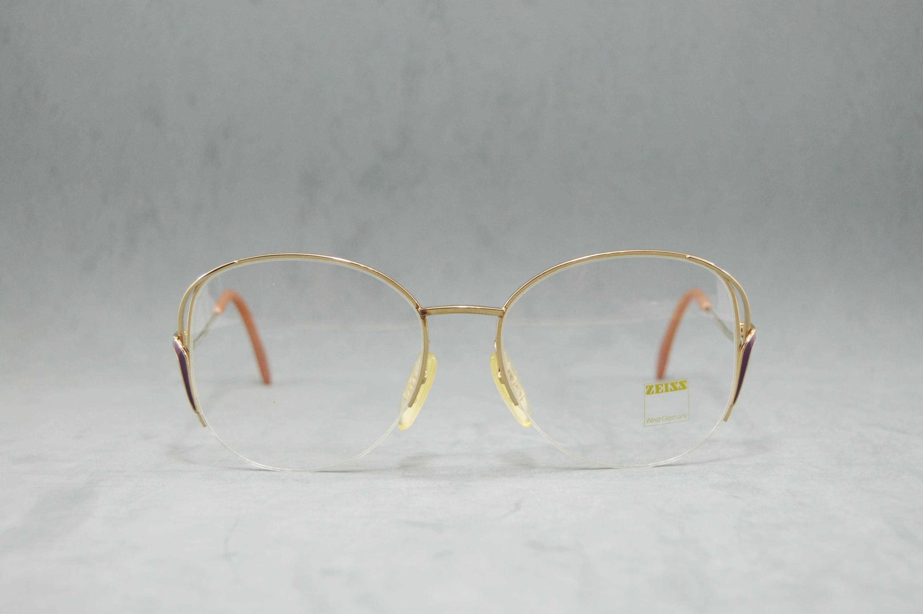 ZEISS ヴィンテージ メタル ハーフリムレス 眼鏡 ドイツ 80年代-90年代 