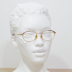 Lunettes de vue vintage en métal pour femme XAFFER Jamais portées. Lunettes de vue Rx ovales arrondies pour femme classiques, or marron marbré, lunettes de vue vintage NOS des années 90
