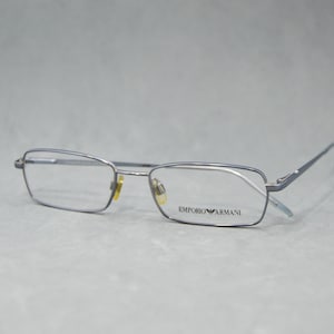 Vintage Brillenfassung Emporio Armani 260 1231 NOS Metall quadratisch schmal rechteckig