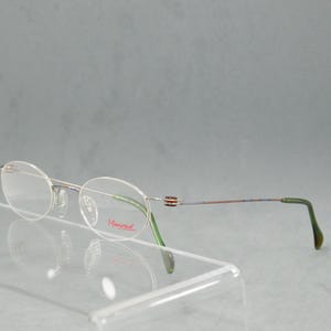 Vintage eyeglasses MENRAD by FMG 1396 - 574 Unworn oval narrow rounded Eyewear spectacles 90s colorful Unisex man woman surgical steel