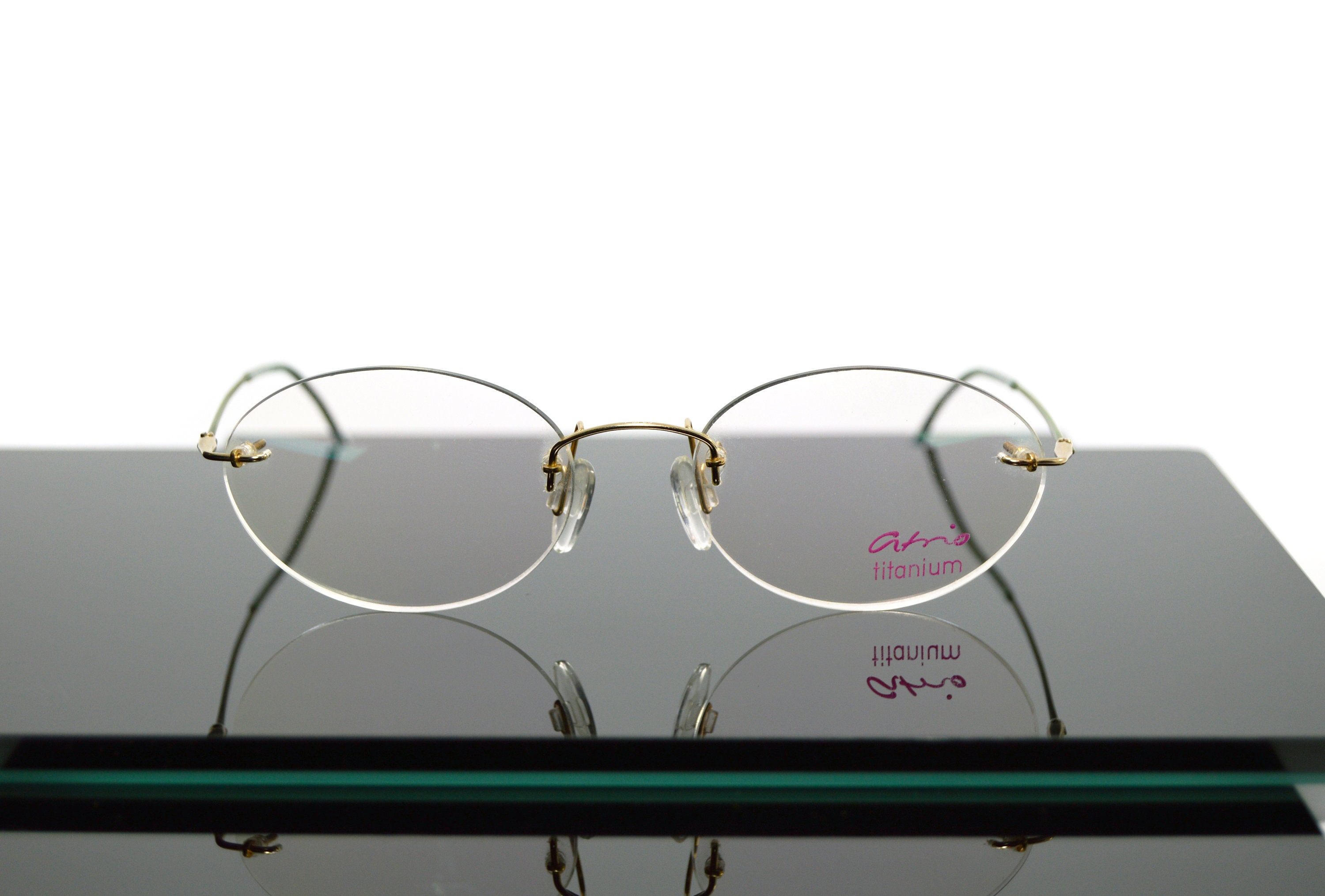 Vintage Rimless Eyeglasses ATRIO by FMG. Nos Unworn. Rounded Unisex ...