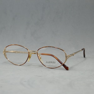 Vintage metal woman EyeGlasses XAFFER Unworn. Classic woman butterfly drop marbled light brown gold Rx eyewear Spain 90s NOS old fashion