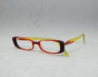 BRENDEL 908117 full frame acetate Germany design Made in Japan Vintage Eyeglasses 00s NOS Unworn Oval narrow square woman Eyewear colorful