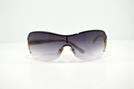 Vintage Sunglasses Giorgio ARMANI Golden Ivory Ac… - image 2