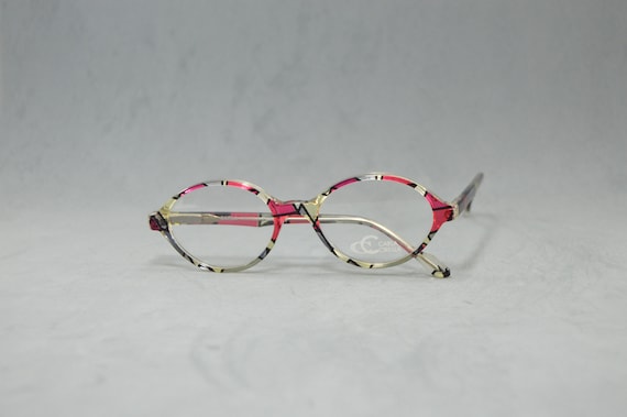 Vintage acetate eyeglasses Carla Cirella Multicol… - image 1