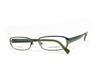Vintage Eyeglasses Giorgio Armani 410 Titanium NOS square small Eyeglasses Rx Eyewear Specs Prescription Glasses Unisex man Woman Elegant