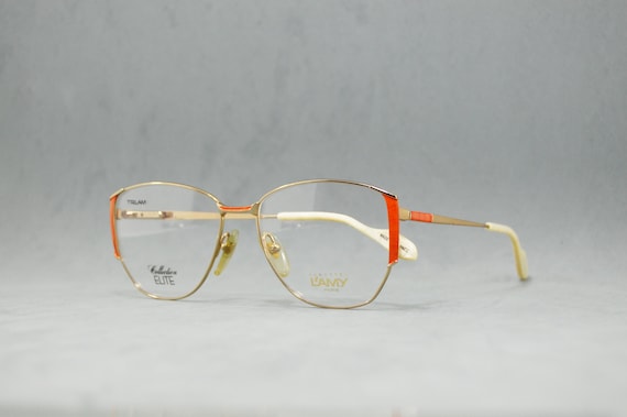 90s Vintage Metal Woman Eyeglasses LAMY Paris Lunettes E 422  display picture 3