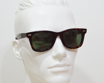 NUEVO Old Stock Vintage Ray Ban Wayfarer Green G15 54mm Gafas de sol NOS Bausch Lomb BL Usa Ultra raro con caja original Etsy Espana