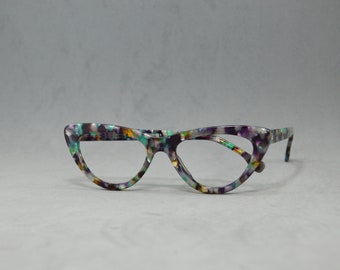 EYEGLASSES vintage retro desing Marbled Acetate Top manufacture quality EYEWEAR SPECS Cateye tortoise lilac green ivory honey woman reading