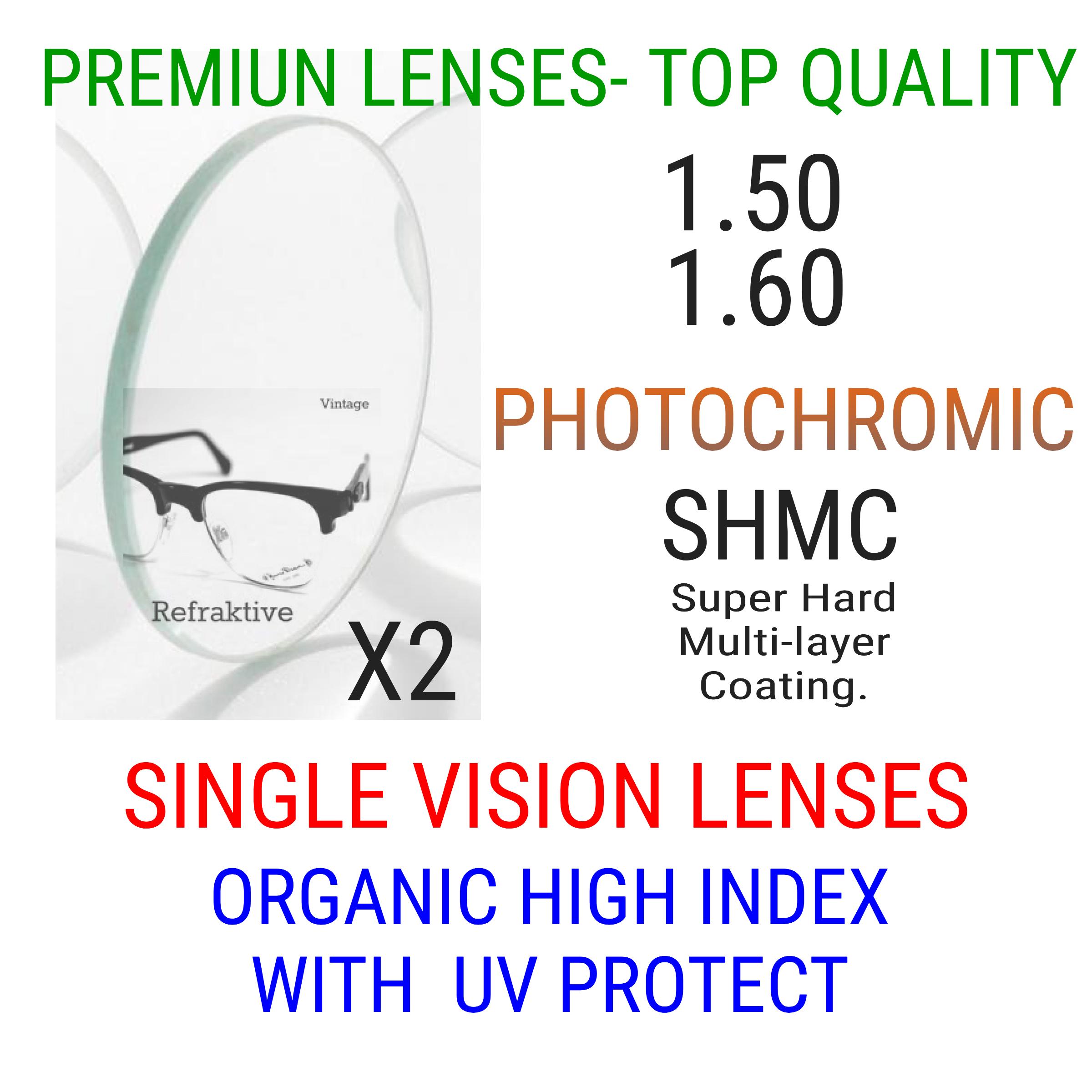 Premiun Single Vision Extra X2 Photochromic Organic