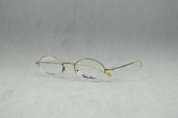 Occhiali Da Vista Vintage Di Alta Qualità, Senza Montatura, Anni 2000, WINDSOR 521 NOS, Unisex, Uomo E Donna, In Titanio, Verde Chiaro. - Italia - Foto 5